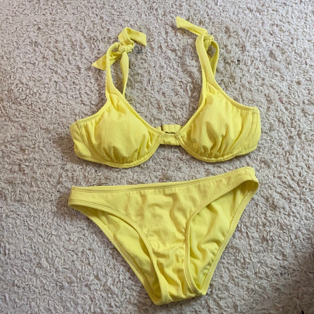 yellow bathing suit